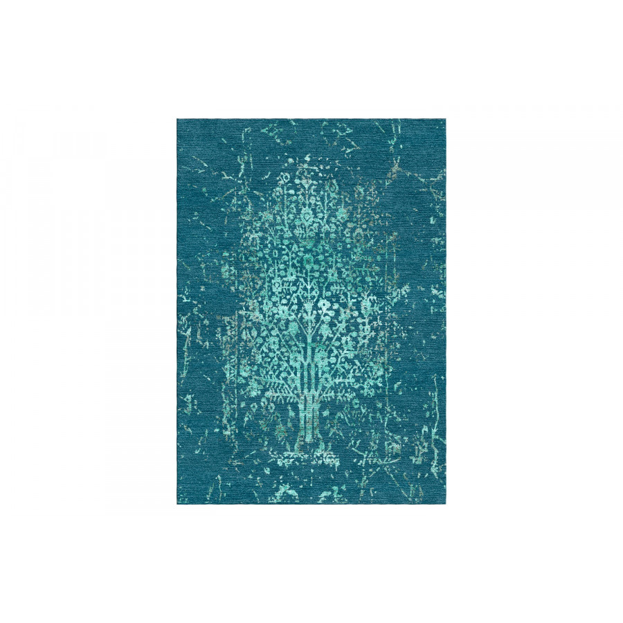 Gordian Rugs Modern Tabriz Rug 15 - Navy Blue, 10" x 14"
