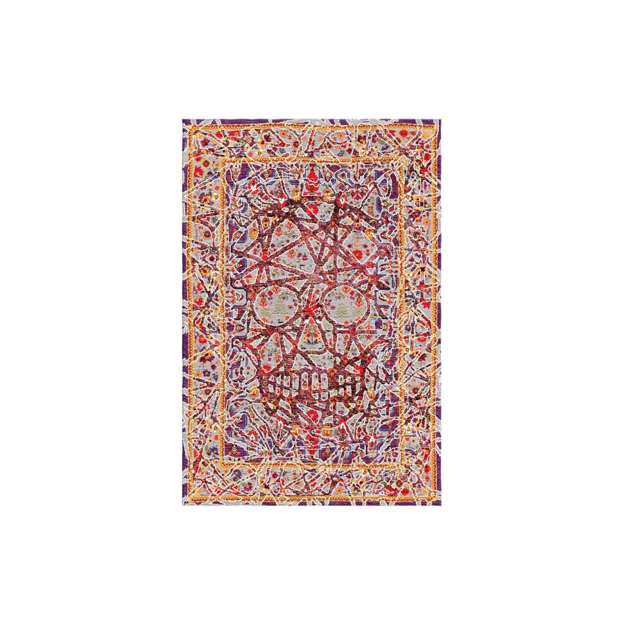 Gordian Rugs - Modern Persian Skull Rug Red
