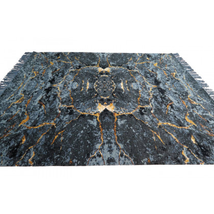 Gordian Rugs Scarab Rug Black - 5" x 8"