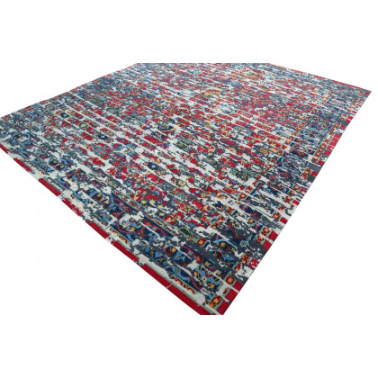 Gordian Rugs Laterem Modern Persian Rug - Multi Color/Red, 6" x 9"