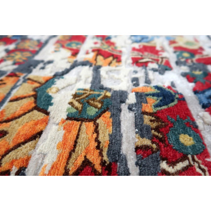 Gordian Rugs Laterem Modern Persian Rug - Multi Color/Red, 6" x 9"