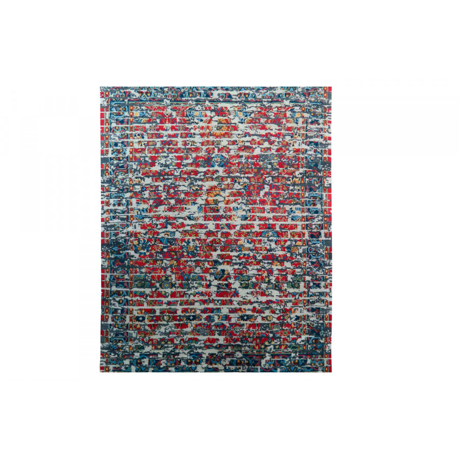 Gordian Rugs Laterem Modern Persian Rug - Multi Color/Red, 9" x 12"