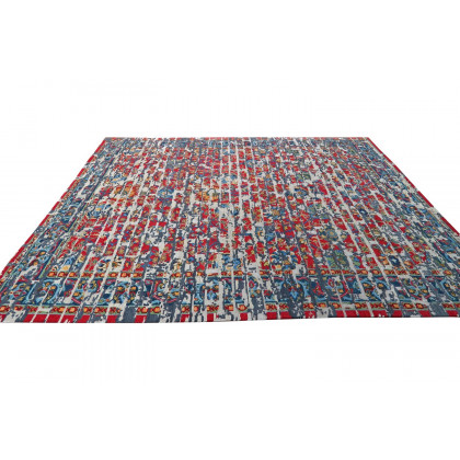 Gordian Rugs Laterem Modern Persian Rug - Multi Color/Red, 9" x 12"