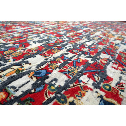 Gordian Rugs Laterem Modern Persian Rug - Multi Color/Red, 9" x 12"