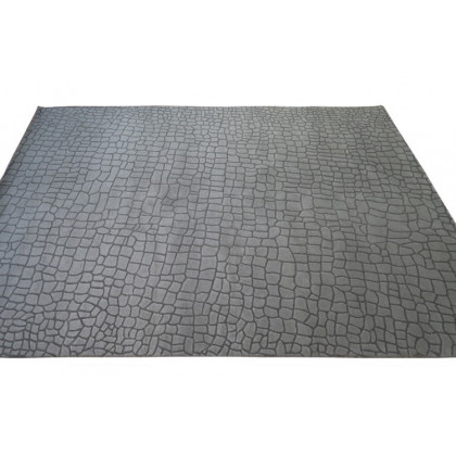 Gordian Rugs Jacaré Silk Rug 3 - Gray, 4" x 6"