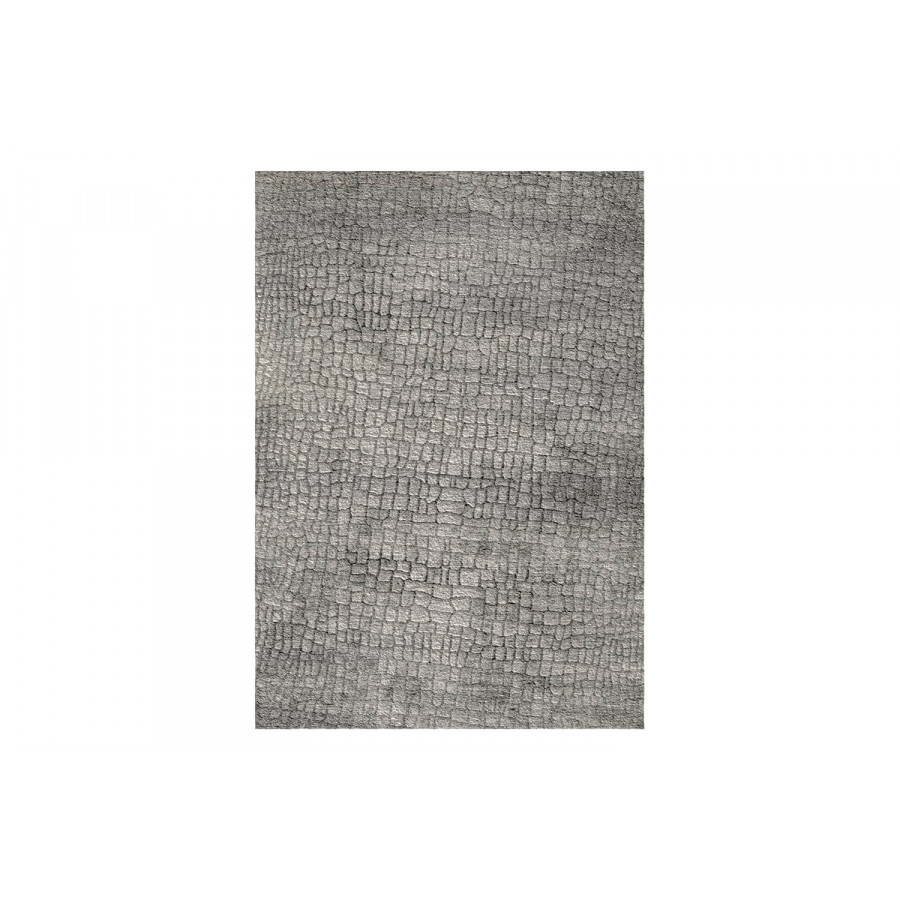 Gordian Rugs Jacaré Silk Rug 3 - Gray, 6" x 9"