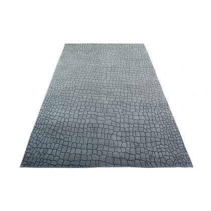 Gordian Rugs Jacaré Silk Rug 3 - Gray, 10" x 14"
