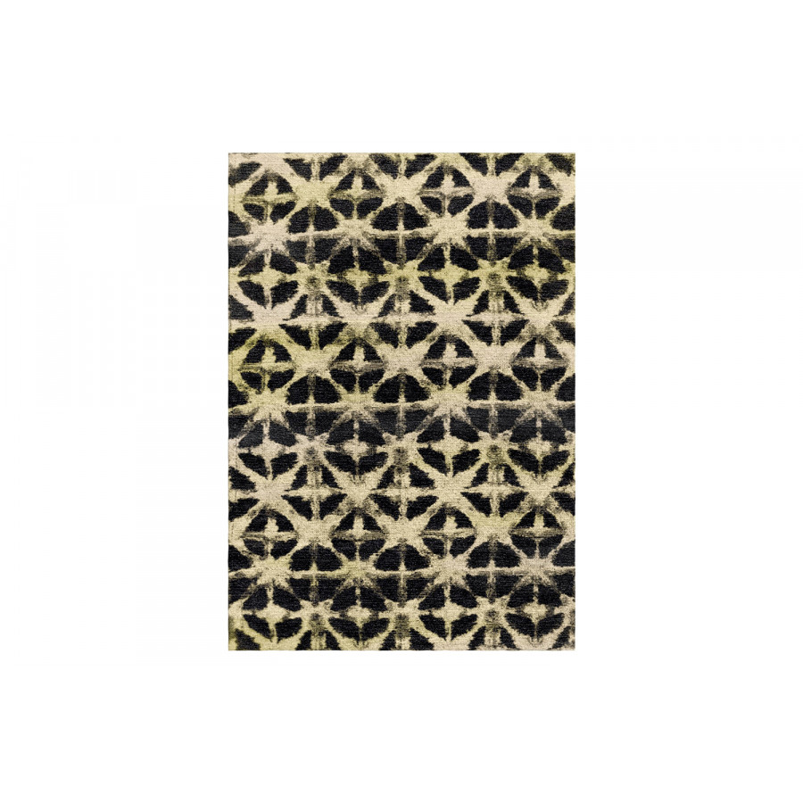 Gordian Rugs Batik Black/Off White Rug - 10" x 14"
