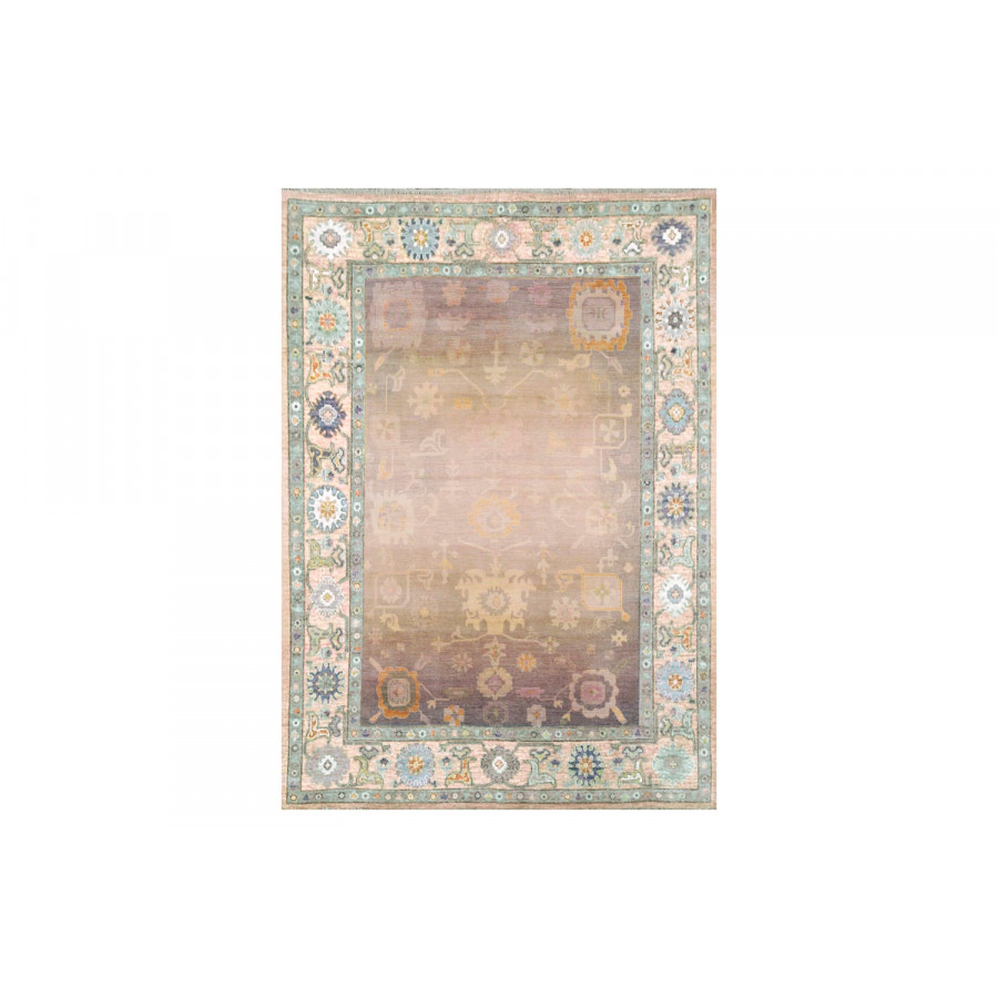 Gordian Rugs Modern Oushak 38 Rug - Pink/Lilac, 6" x 9"