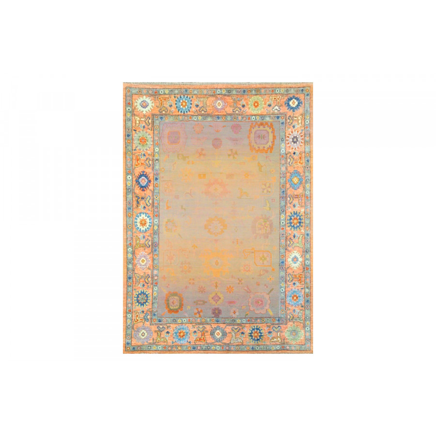 Gordian Rugs Modern Oushak 31 Rug - Pink/Salmon, 5" x 8"