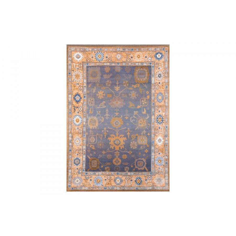 Gordian Rugs Modern Oushak 29 Rug - Purple/Salmon, 8" x 10"