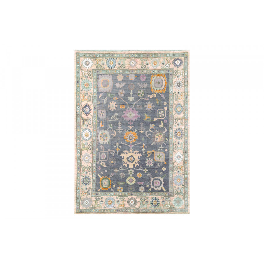 Gordian Rugs Modern Oushak 19 Rug - Beige/Lavender, 6" x 9"