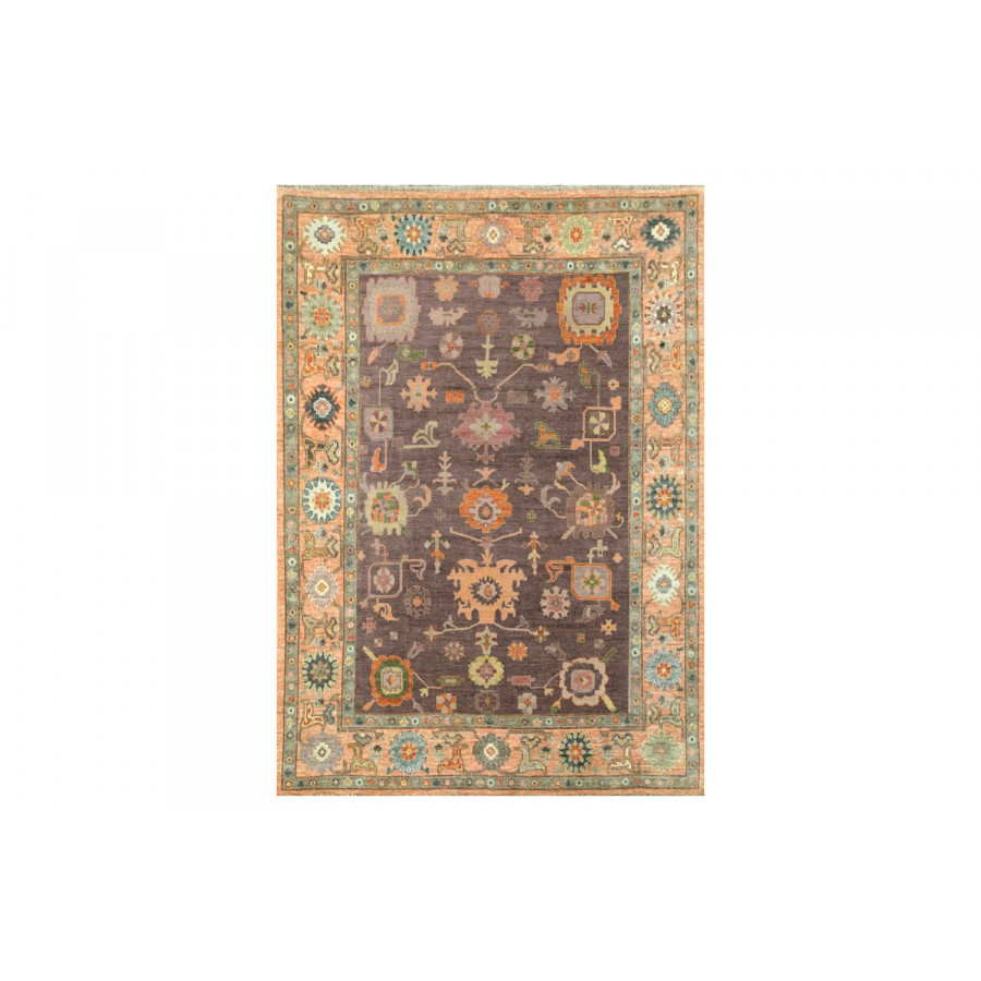 Gordian Rugs Modern Oushak 14 Rug - Brown/Neutral, 5" x 8"