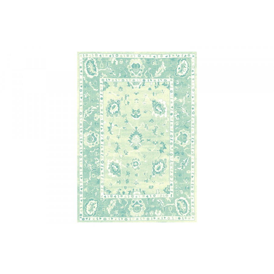 Gordian Rugs Modern Oushak 2 Rug - Seaweed Green, 9" x 12"