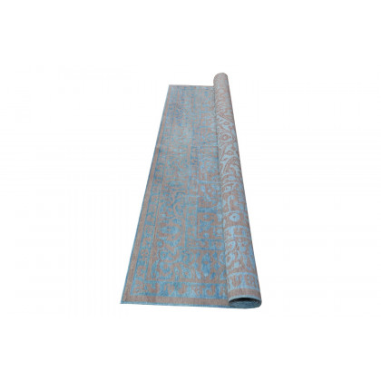 Gordian Rugs Modern Persian Rug Powder Blue And Gray - 8" x 10"