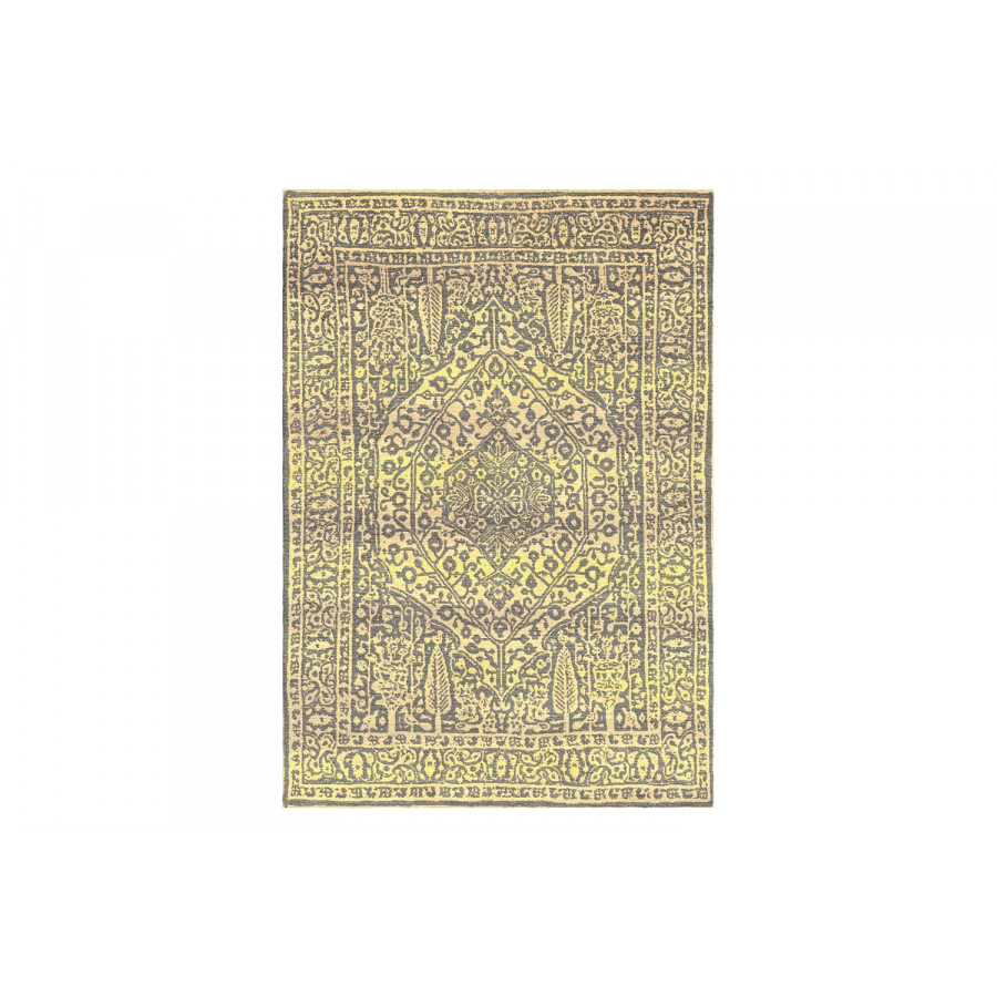 Gordian Rugs Modern Persian Rug Golden Yellow/Gray - 10" x 14"