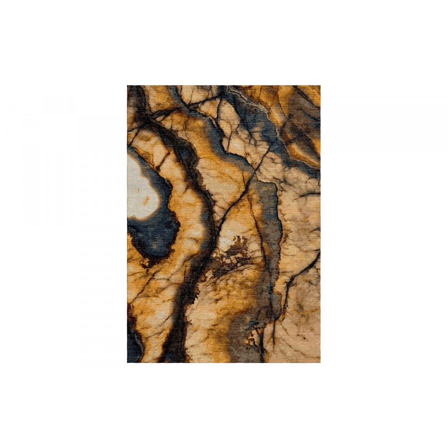Gordian Rugs Marble Wool And Silk Rug 22 - Multi Color, 8" x 10"