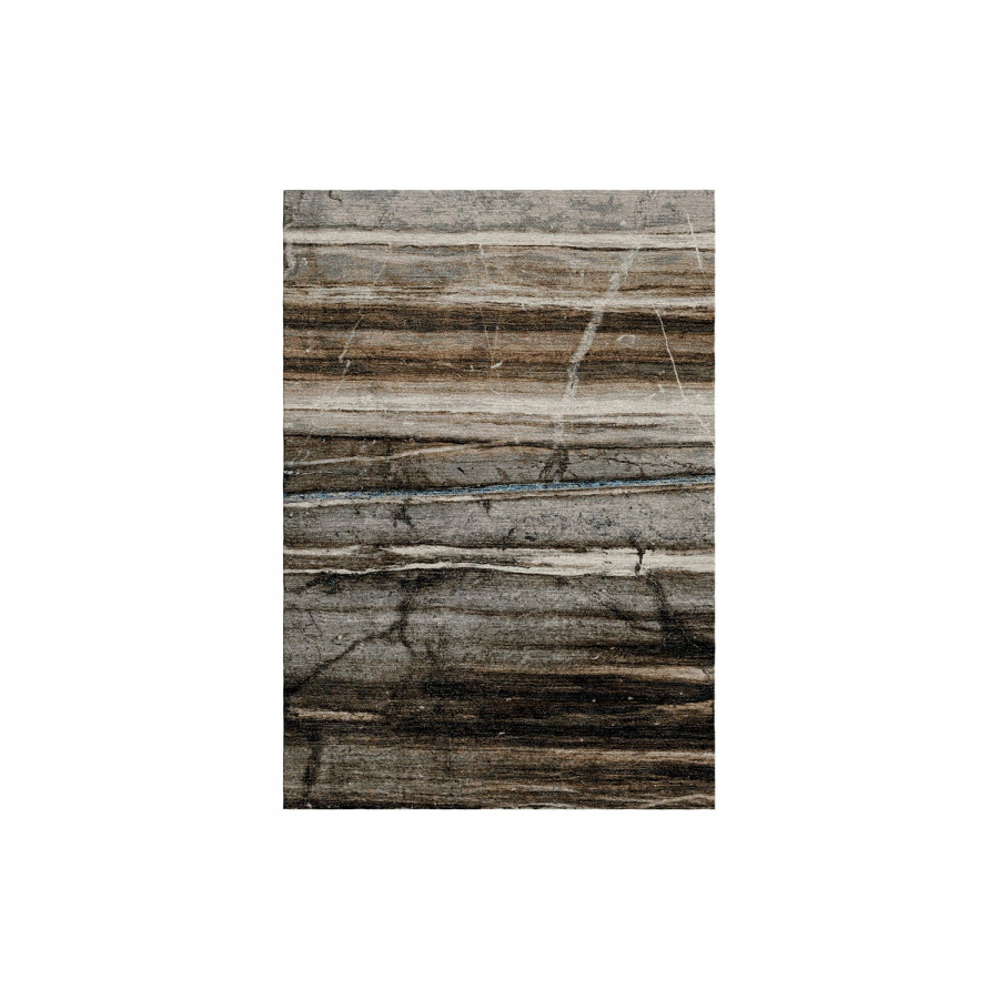 Gordian Rugs Marble Wool And Silk Rug 15 - Neutral/Multi Color, 9" x 12"
