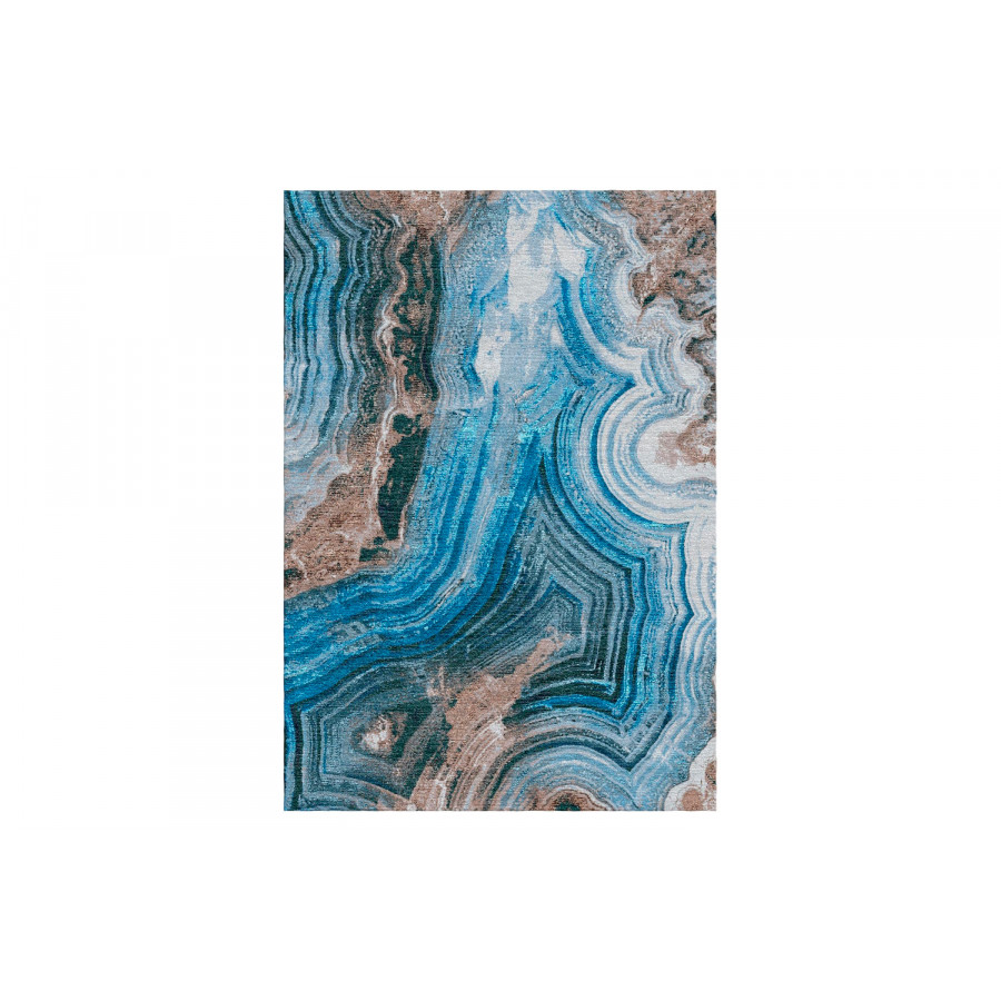 Gordian Rugs Marble Wool And Silk Rug 6 - Multi Color, 10" x 14"