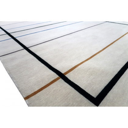 Gordian Rugs Scandinavian Minimalist Rug 3 - Peach, 9" x 12"