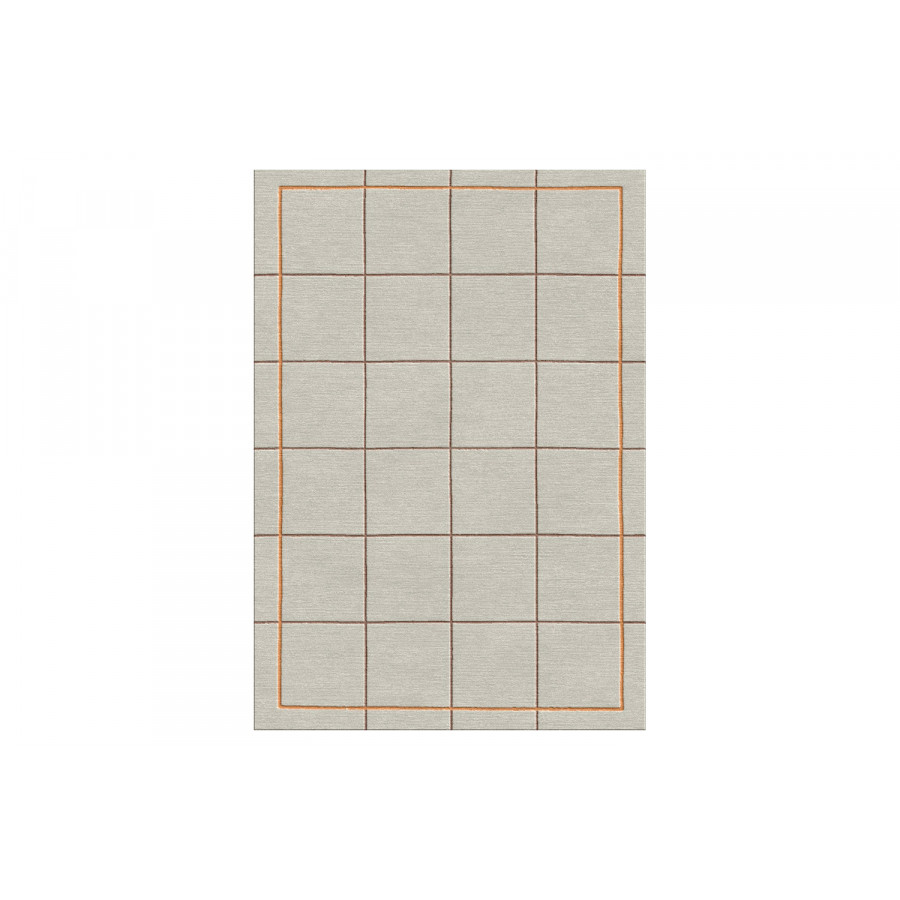 Gordian Rugs Scandinavian Minimalist Rug 2 - Off White, 8" x 10"