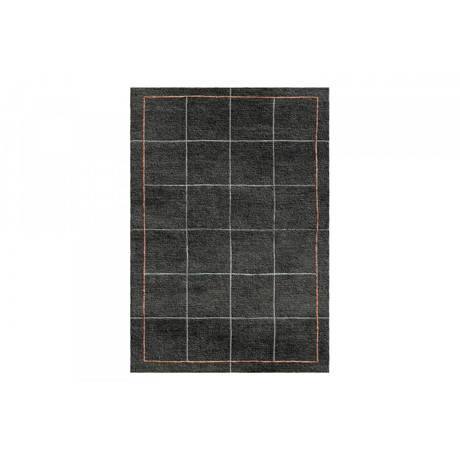 Gordian Rugs Scandinavian Minimalist Rug 1 - Charcoal, 8" x 10"