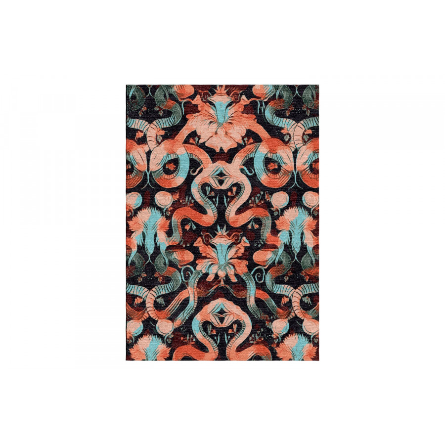 Gordian Rugs Naja C Rug - Red/Multi Color, 8" x 10"