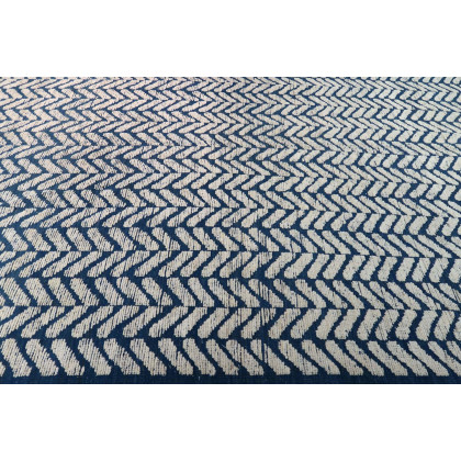Gordian Rugs - Blue Modern Afghan Herringbone Rug