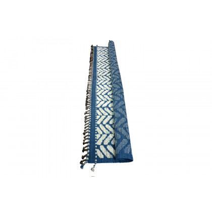 Gordian Rugs - Blue Modern Afghan Herringbone Rug