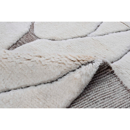 Gordian Rugs Moroccan Atlas Rug Collection - White/Gray, 6" x 9"