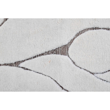 Gordian Rugs Moroccan Atlas Rug Collection - White/Gray, 6" x 9"
