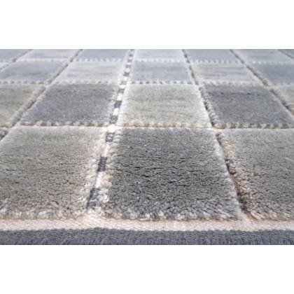 Gordian Rugs Scandinavian Checker Board Rug Gray - 6" x 9"