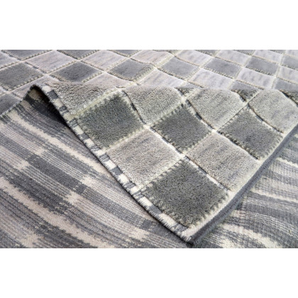 Gordian Rugs Scandinavian Checker Board Rug Gray - 9" x 12"