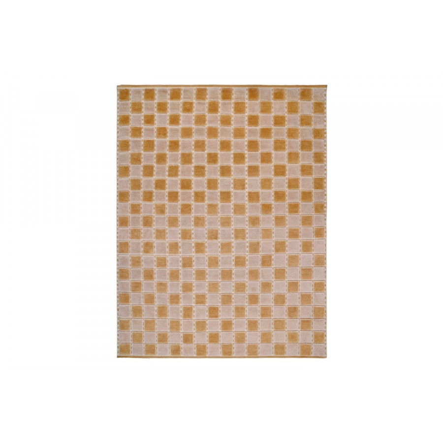 Gordian Rugs - Scandinavian Checker Board Rug Yellow