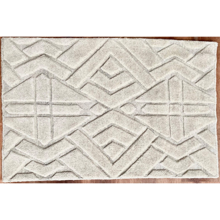 Gordian Rugs Alhambra Cream Hand Knotted Rug Collection - 8" x 10"