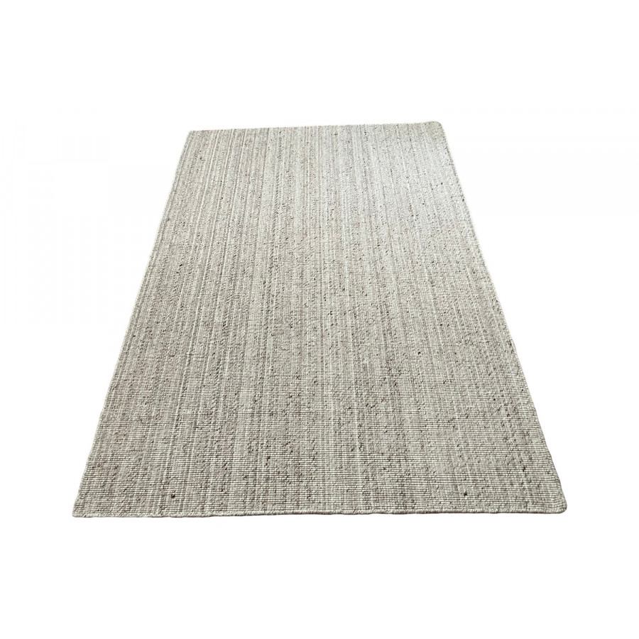 Gordian Rugs Handwoven Beige Popcorn Braided Rug Performance Fabric - 6" x 9"