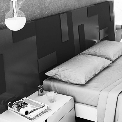 Garcia Sabate Pixel Queen Size Headboard - Grafito Matt/Grafito Brillo