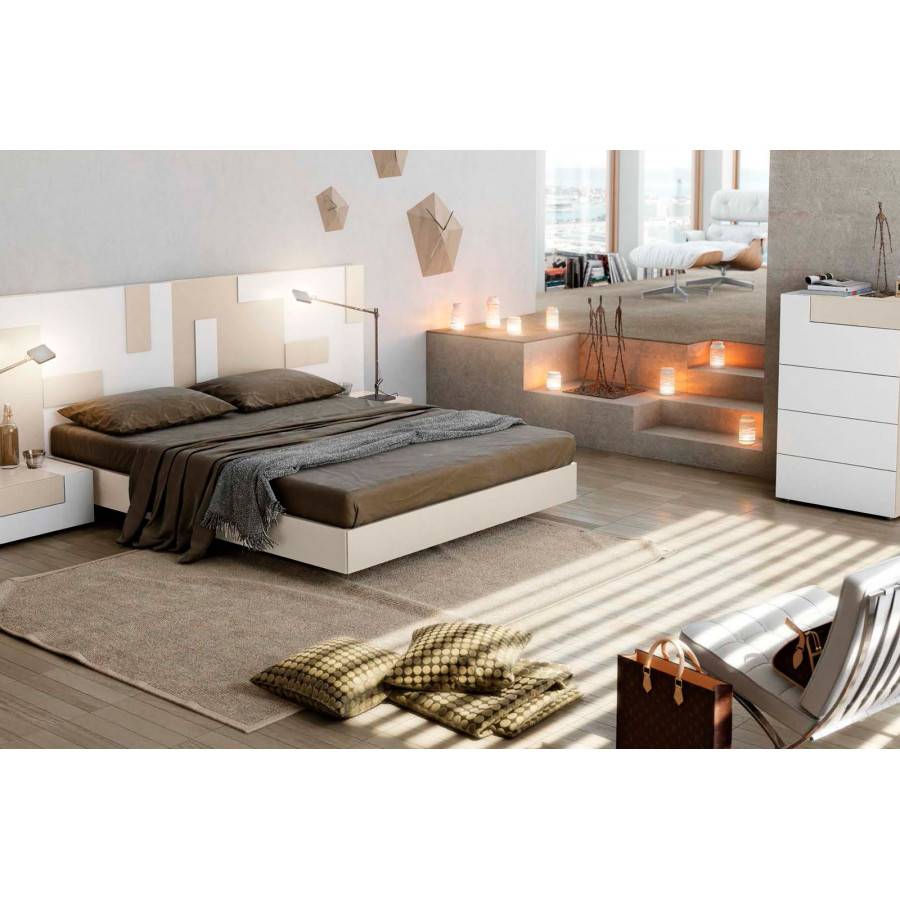 Garcia Sabate Pixel King Size Headboard - Blanco Matt/Arena Matt