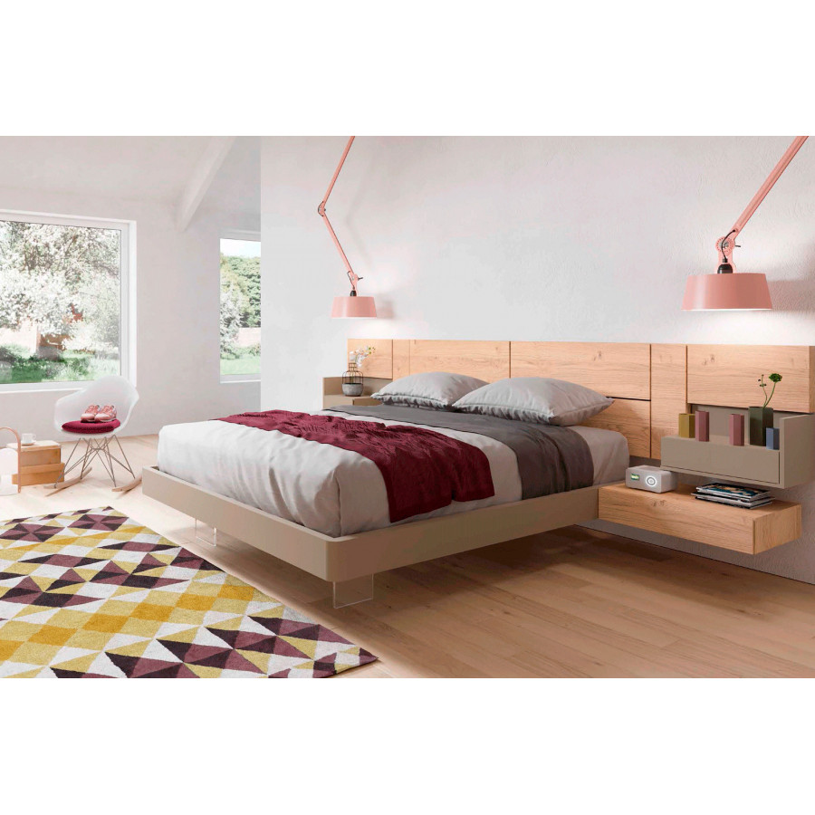 Garcia Sabate Class Queen Size Bed Frame - Roble Montana