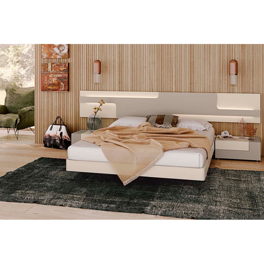 Garcia Sabate Tesis 2 Drawers 63cm Left Nightstand - Cuerda Matt/Arena Matt