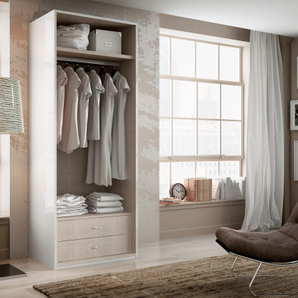 Garcia Sabate Ronda DALI 2 Door Straight Wardrobe - White High Gloss