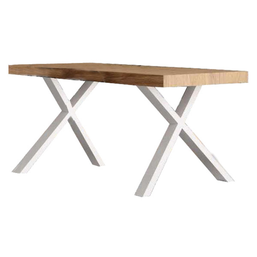 Garcia Sabate Laurel & Hardy "X" 140cm Dining Table - Porcelane, High Gloss Legs