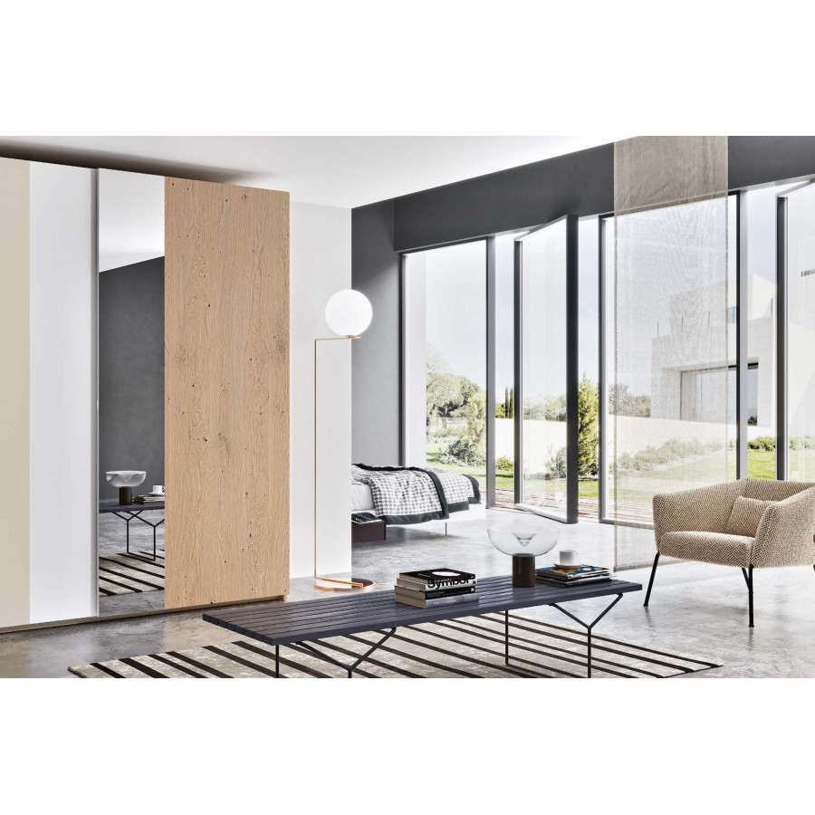 Garcia Sabate - Duo Sliding Doors Wardrobe in Roble Montana/Arena Matt/Blanco Matt