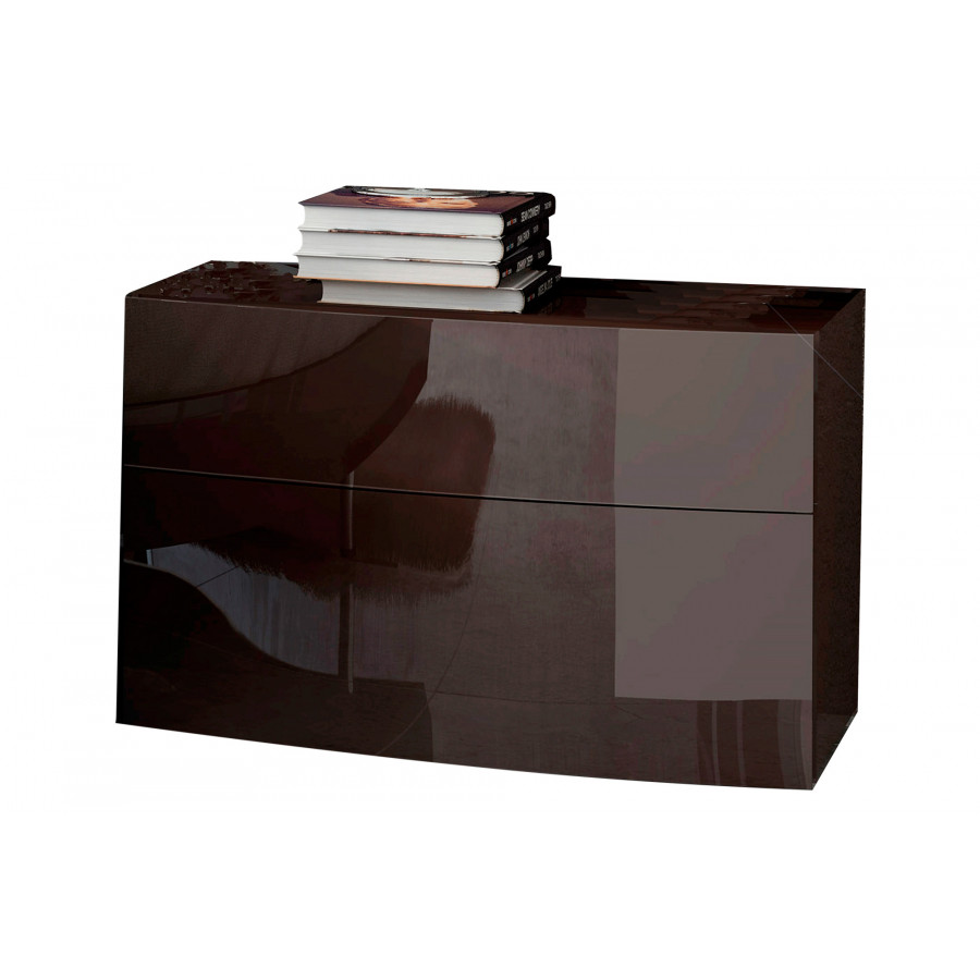 Garcia Sabate - Barcelona Nightstand in Chocolate/Arena High Gloss