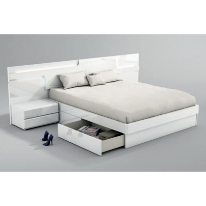 Garcia Sabate Sara Queen Size Bed - White High Gloss