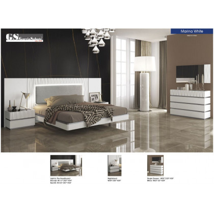 Garcia Sabate Marina King Size Bed - White Matt