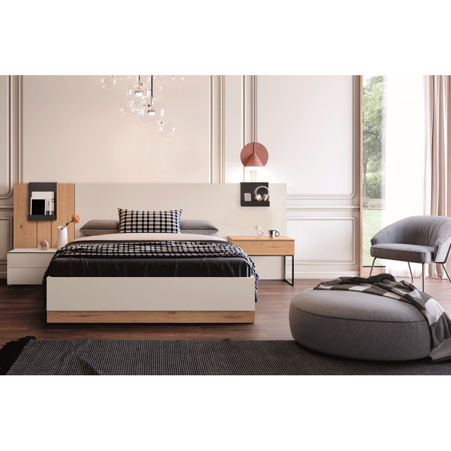 Garcia Sabate ABBA 2 Drawers 63cm Nightstand - Piedra Matt