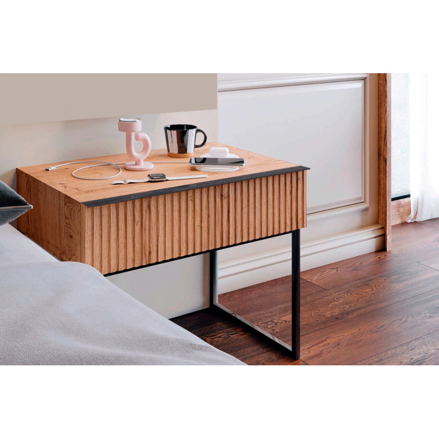 Garcia Sabate ABBA 1 Drawer 63cm Nightstand - Roble Montana