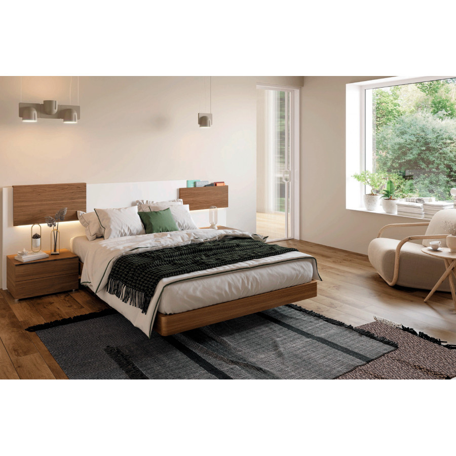 Garcia Sabate ABBA 2 Drawers 63cm Nightstand - Nogal Nature