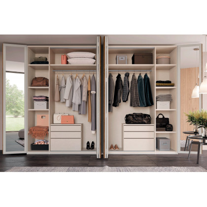 Garcia Sabate - YM601 6 Door Straight Wardrobe in Piedra Matt/Roble Vintage